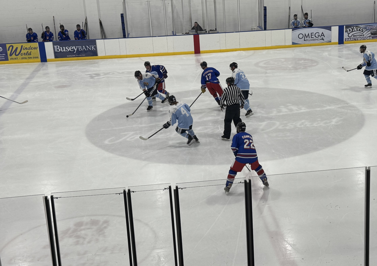 Czechoslovakia Vs Finland getting underway at the Lake Placid Inwood Ice Arena