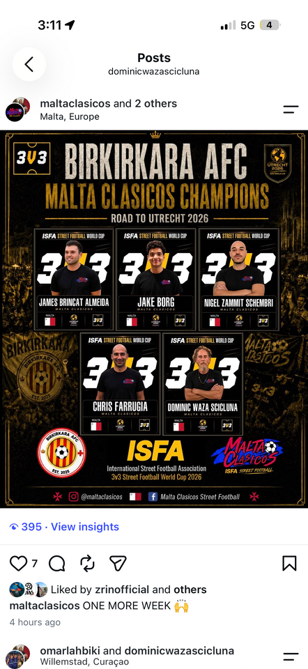 Birkirkara AFC Malta Clasicos champions and road-to-Utrecht 2026 lineup