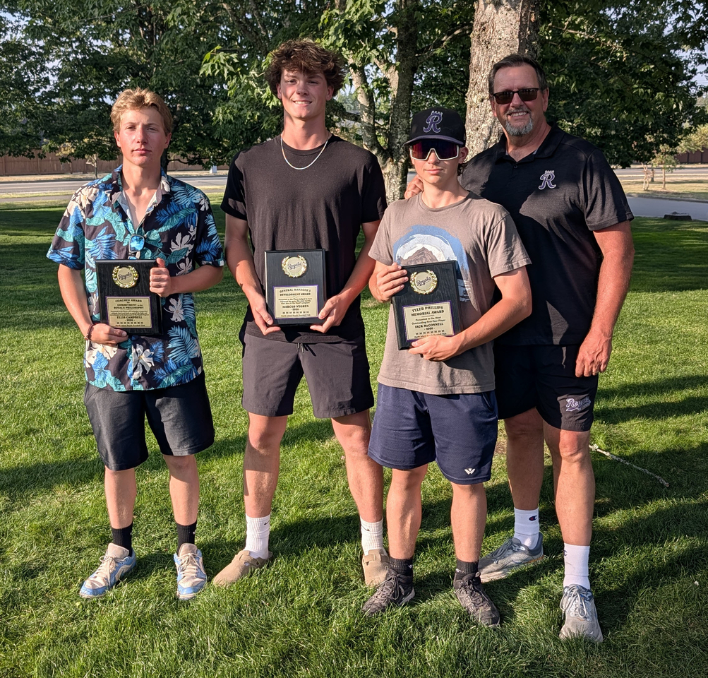 Coach Gurr with the Junior Royals Award Recipients