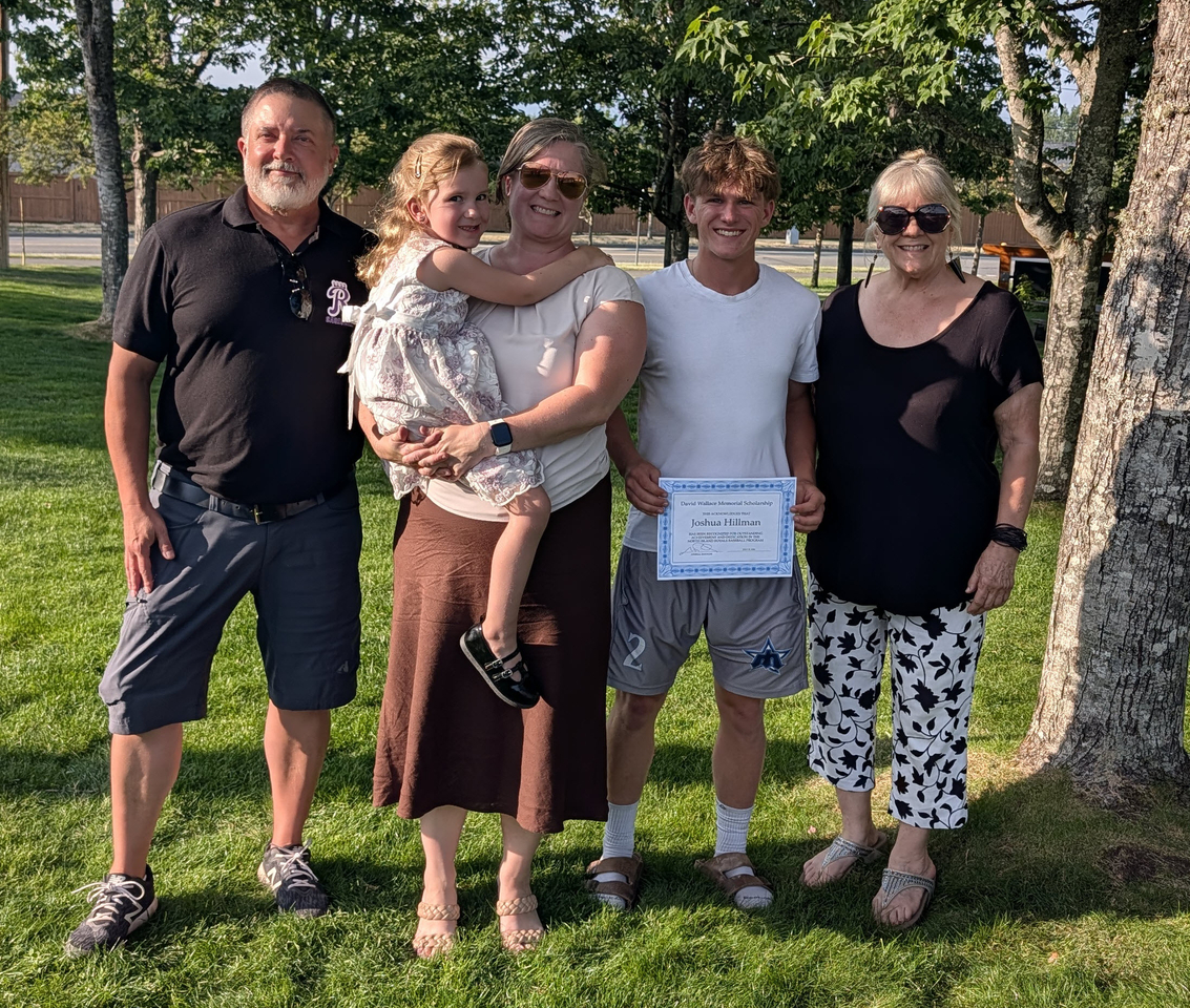 Joshua Hillman receives the David Wallace Memorial Scholarship