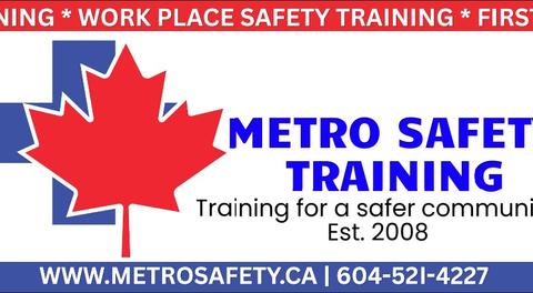 Welcome Metro Safety Training and thank you for your Sponsorship