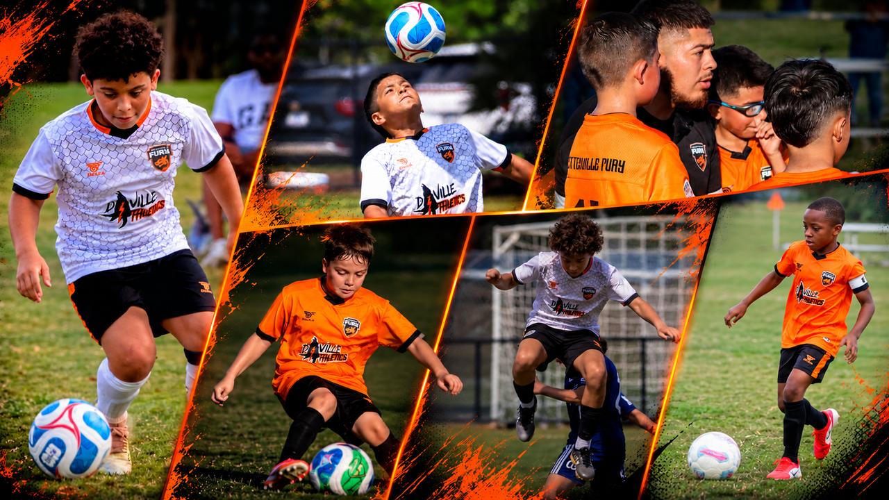 Fayetteville Fury youth players developing their soccer skills