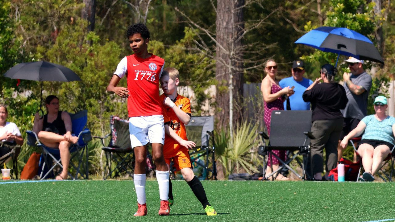 Fayetteville Fury youth soccer players competing together at a tournament