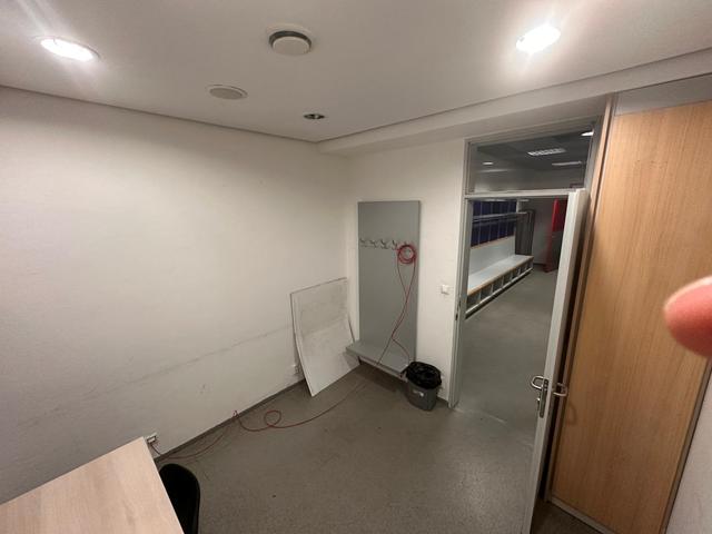 View from trainers room to dressing room