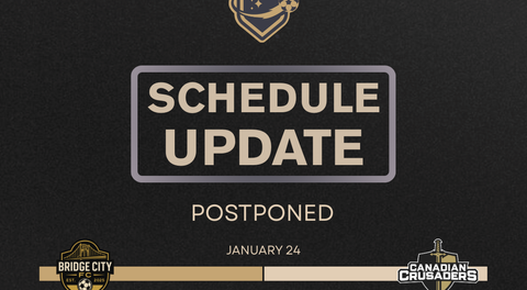 SCHEDULE UPDATE: Pittsburgh vs. Toronto Jan. 24th Match Canceled Due to Weather Conditions