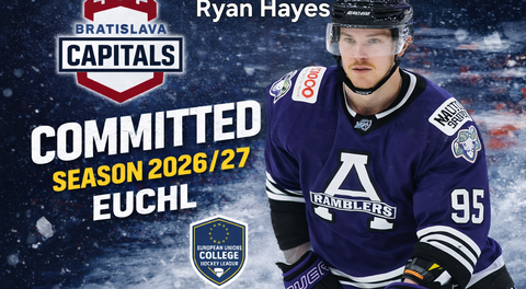 Defenseman Ryan Hayes Commits To Bratislava Capitals