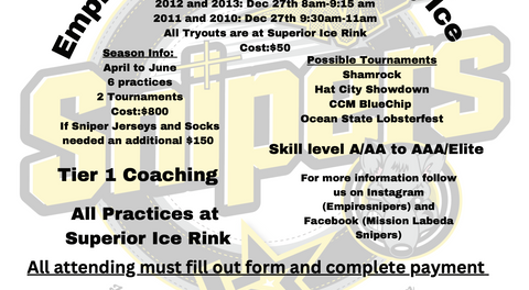 REGISTER FOR 2024 SPRING ICE TRYOUTS!