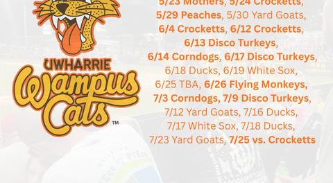 Uwharrie Wampus Cats Announce 2026 Home Schedule in Albemarle
