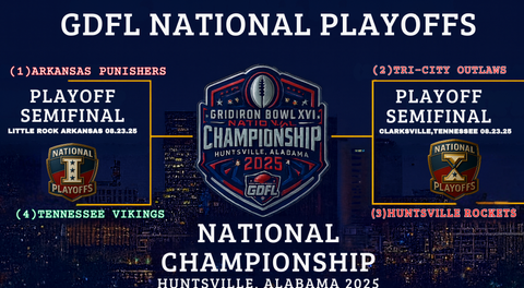 . “GDFL Selects Huntsville, Alabama as Host of Gridiron Bowl XVI”