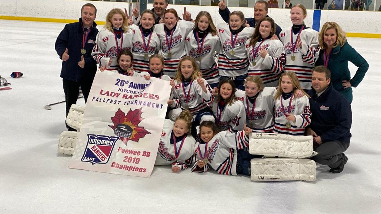 Peewee Bb Gold In Kitchener Oshawa Girls Hockey Association