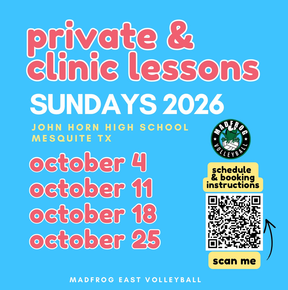 Private and clinic lessons October 2026 Sundays