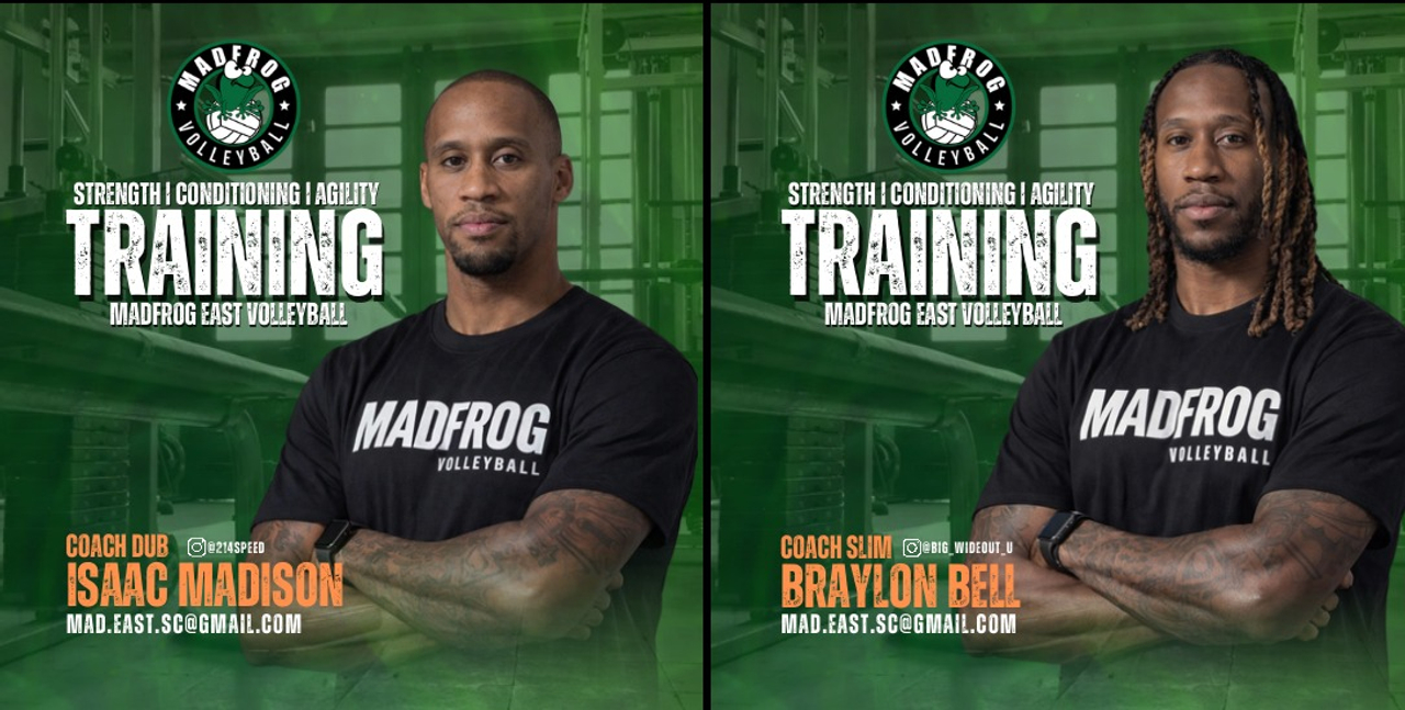 MadFrog East strength, conditioning and agility coaches Isaac Madison and Braylon Bell