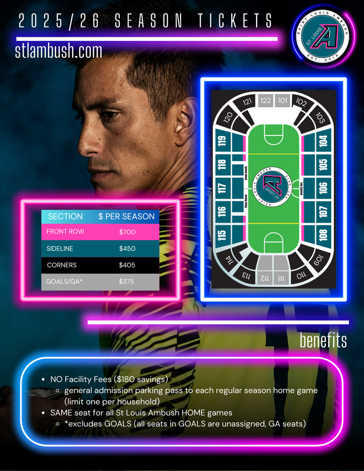 Season Ticket Pricing Chart. Details written below