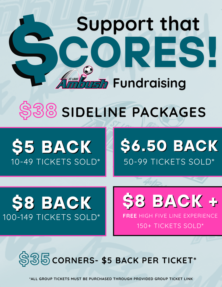 Support That Scores. Earn up to $8 back from sideline tickets or $5 from corner tickets
