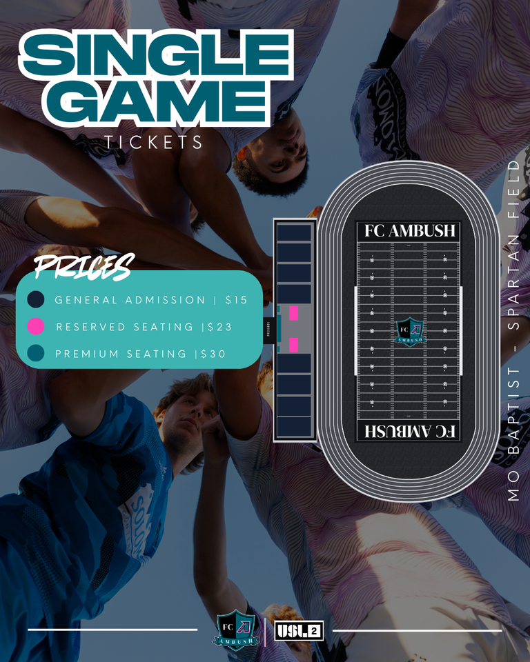 FC Ambush Single Game Ticket Flyer