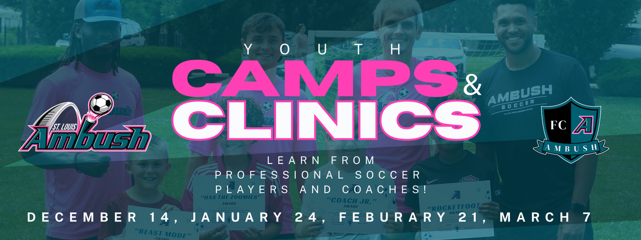 Youth Camp Clinics announcement happening DEC 14 2025, Jan 24 2026, Feb 21 2026, March 7 2026