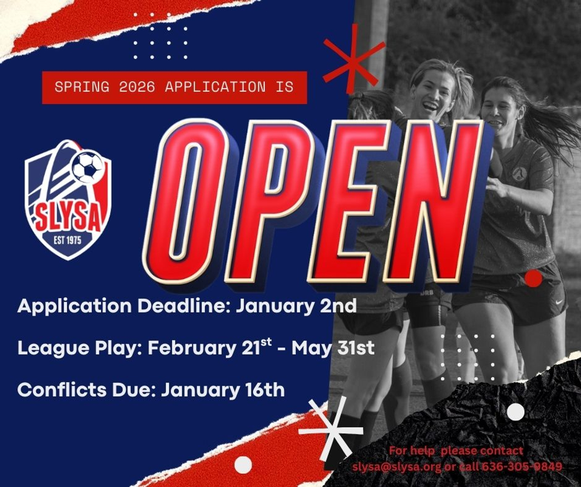 Spring 2026 Application is open.