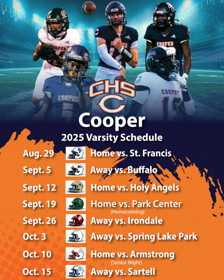 Robbinsdale Cooper Hawks 2025 Football Schedule