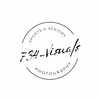 The logo for 734_Visuals. The text includes the words 'Sports and Seniors Photography'.