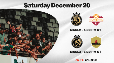 OKC Certified Lions to Host MASL2 and MASL3 Doubleheader at New OG&E Coliseum